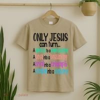 Only Jesus Can Turn A Mess To A Message Test Into Testimony T-Shirt thumb 2