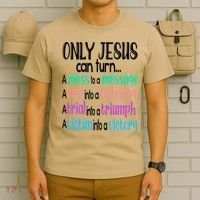 Only Jesus Can Turn A Mess To A Message Test Into Testimony T-Shirt thumb 6