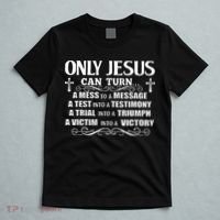 Only Jesus Can Turn A Mess To A Message Test Into Testimony T-Shirt thumb 5
