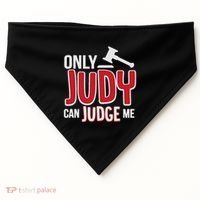 Only Judy Can Judge Me USA-Made Doggie Bandana thumb 0