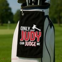 Only Judy Can Judge Me Golf Towel thumb 2