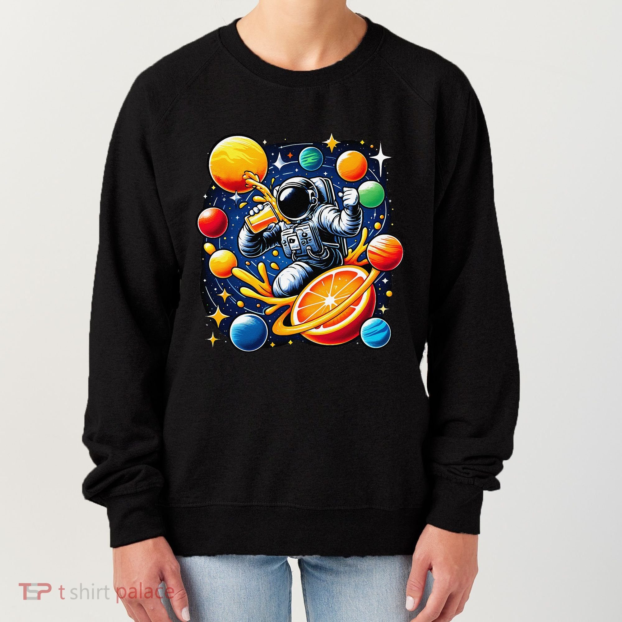 Orange Juice Lover Drinking Orange Juice Women's Sweatshirt