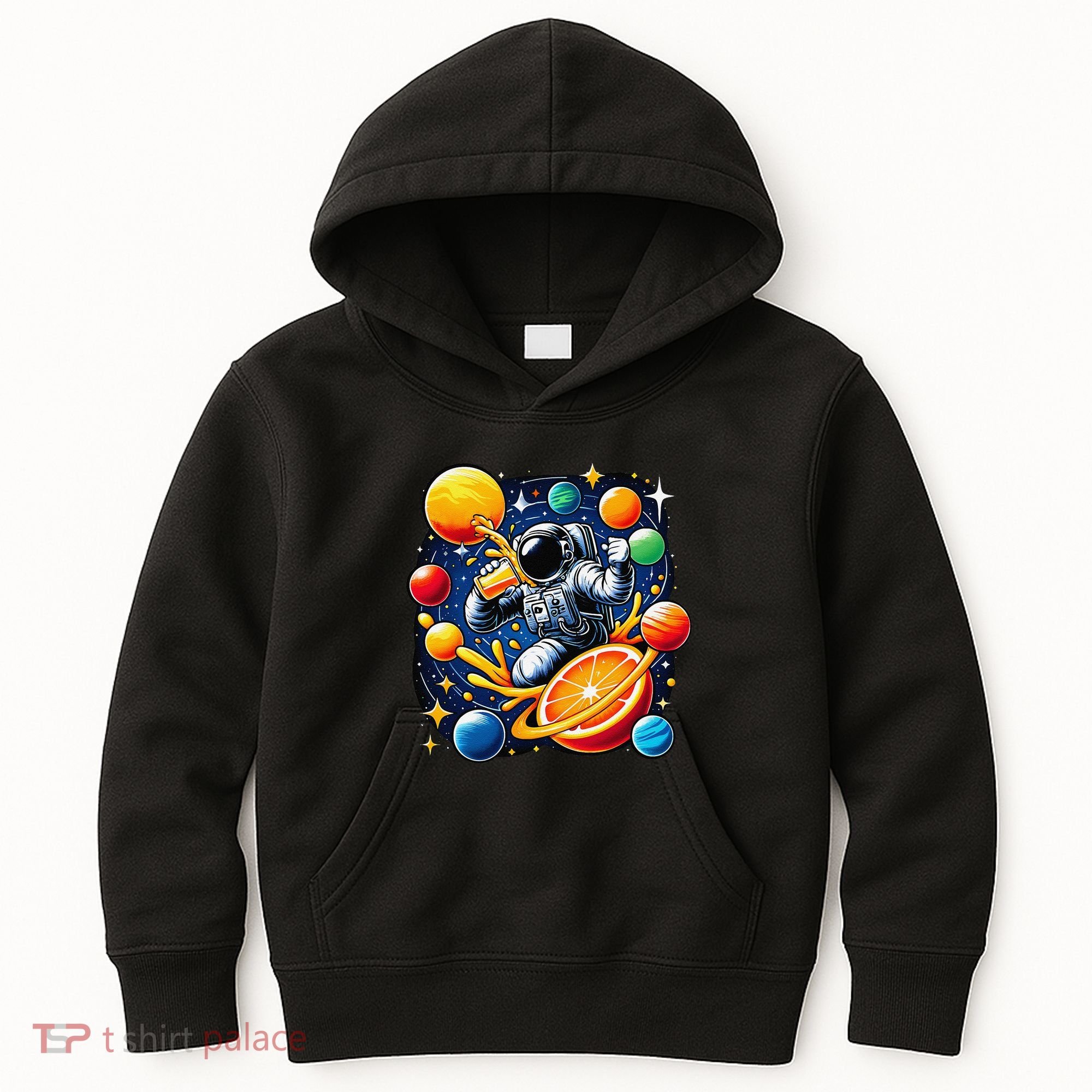 Orange Juice Lover Drinking Orange Juice Kids Hoodie