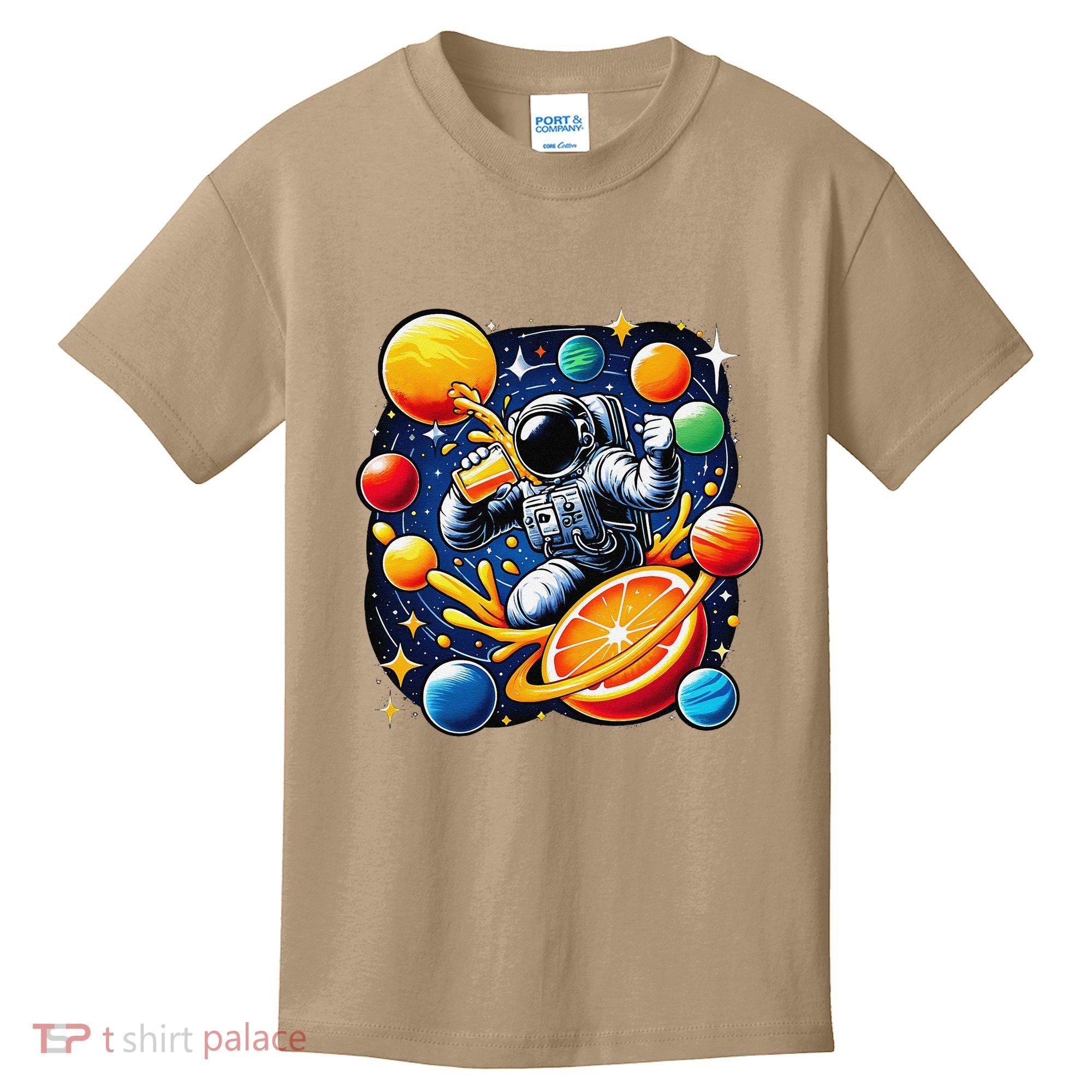 Orange Juice Lover Drinking Orange Juice Kids T-Shirt