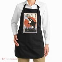 Orcazilla Japanese Poster Orca Apron thumb 2