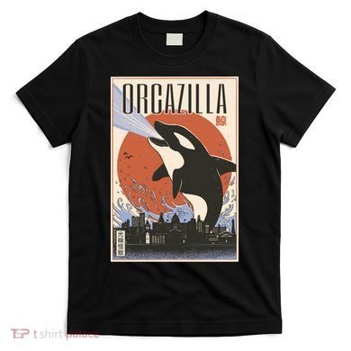 Orcazilla Japanese Poster Orca T-Shirt