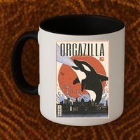 Orcazilla Japanese Poster Orca Coffee Mug thumb 2