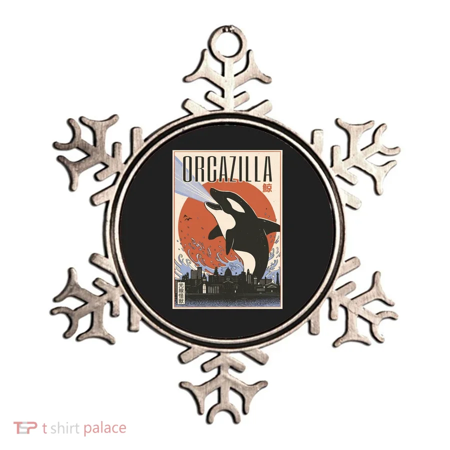 Orcazilla Japanese Poster Orca Ornament