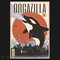Orcazilla Japanese Poster Orca Women's Tank Top thumb 5