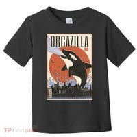Orcazilla Japanese Poster Orca Toddler T-Shirt thumb 0