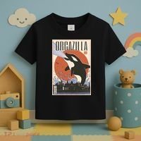 Orcazilla Japanese Poster Orca Toddler T-Shirt thumb 3