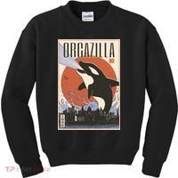 Orcazilla Japanese Poster Orca Kids Sweatshirt thumb 0
