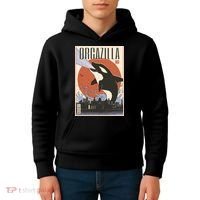 Orcazilla Japanese Poster Orca Kids Hoodie thumb 4