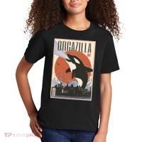 Orcazilla Japanese Poster Orca Kids T-Shirt thumb 2