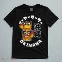 Okinawa Japan Shisa Guardian Lions Okinawa Japanese Kanji T-Shirt thumb 5