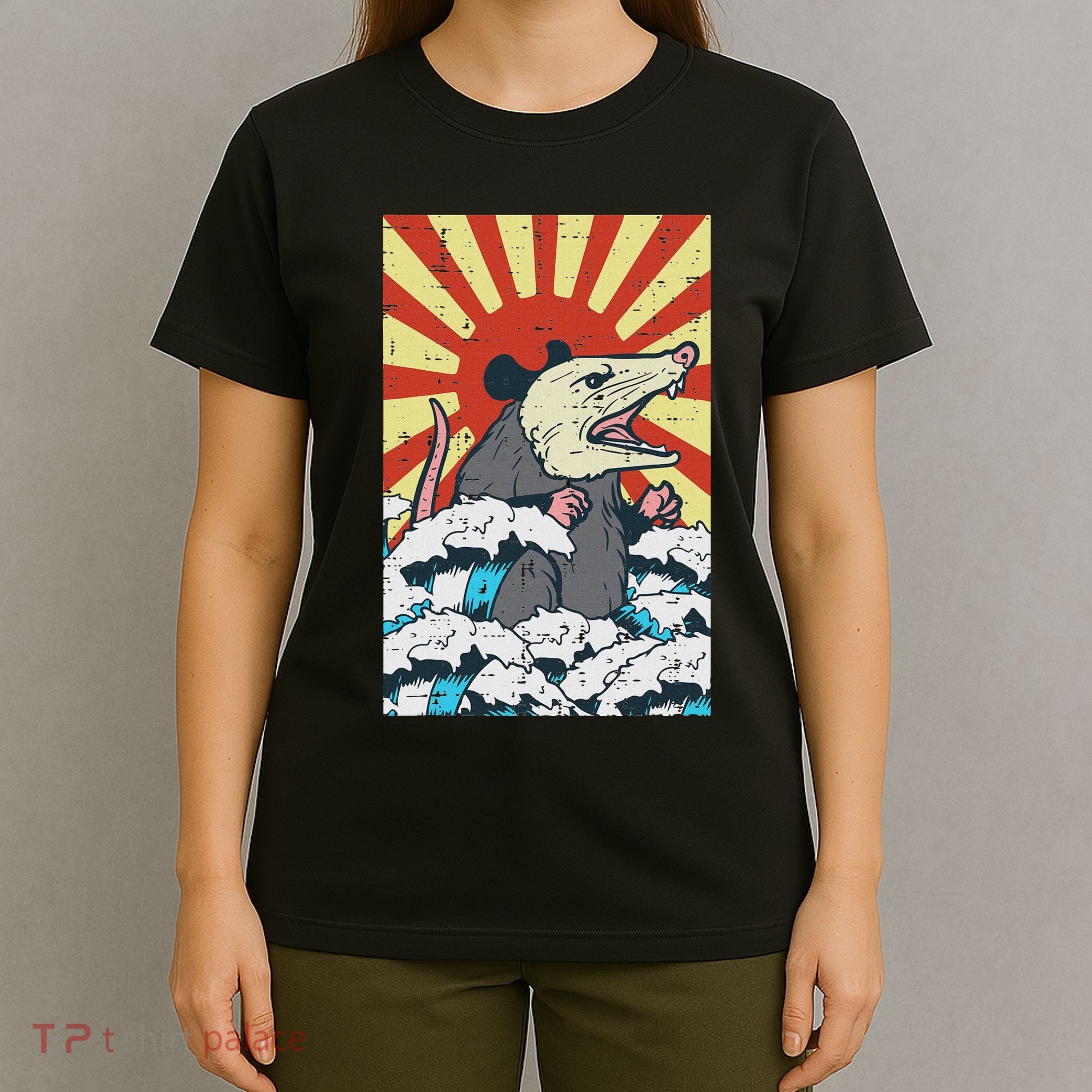 Opossum Japan Sun Wave Vintage Possum Monster T-Shirt
