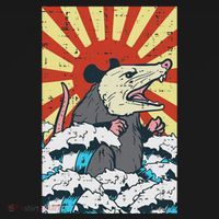 Opossum Japan Sun Wave Vintage Possum Monster T-Shirt thumb 7