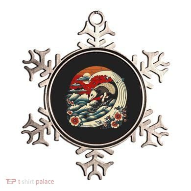 Opossum Japanese Wave Vintage Possum Lover Ornament