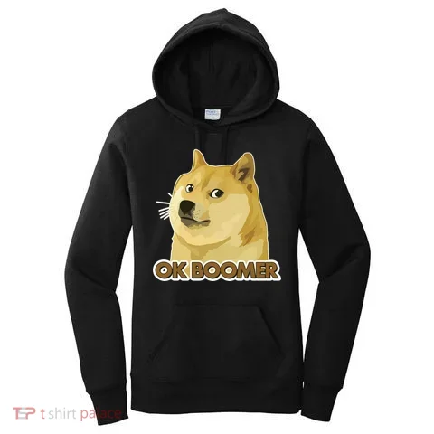 Ok Boomer Doge Women's Hoodie in the selected color