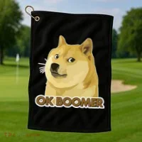 Ok Boomer Doge Golf Towel thumb 1
