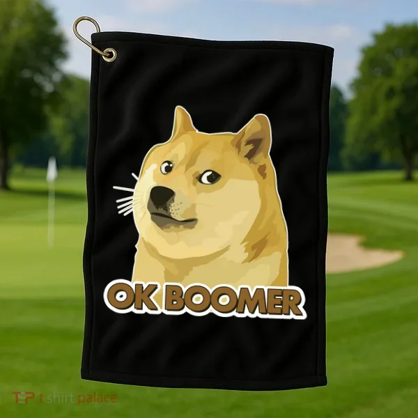 Ok Boomer Doge Golf Towel
