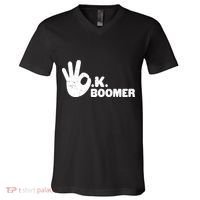 OK Boomer Funny Millenial OK Clapback Sarcasm V-Neck T-Shirt thumb 0