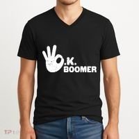 OK Boomer Funny Millenial OK Clapback Sarcasm V-Neck T-Shirt thumb 2