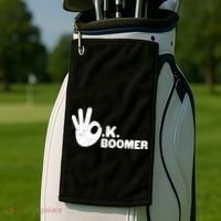 OK Boomer Funny Millenial OK Clapback Sarcasm Golf Towel thumb 2