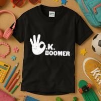 OK Boomer Funny Millenial OK Clapback Sarcasm Kids T-Shirt thumb 3