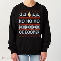Ok Boomer Funny Ugly Christmas Sweater Ho Ho Ho  Women's Sweatshirt thumb 0
