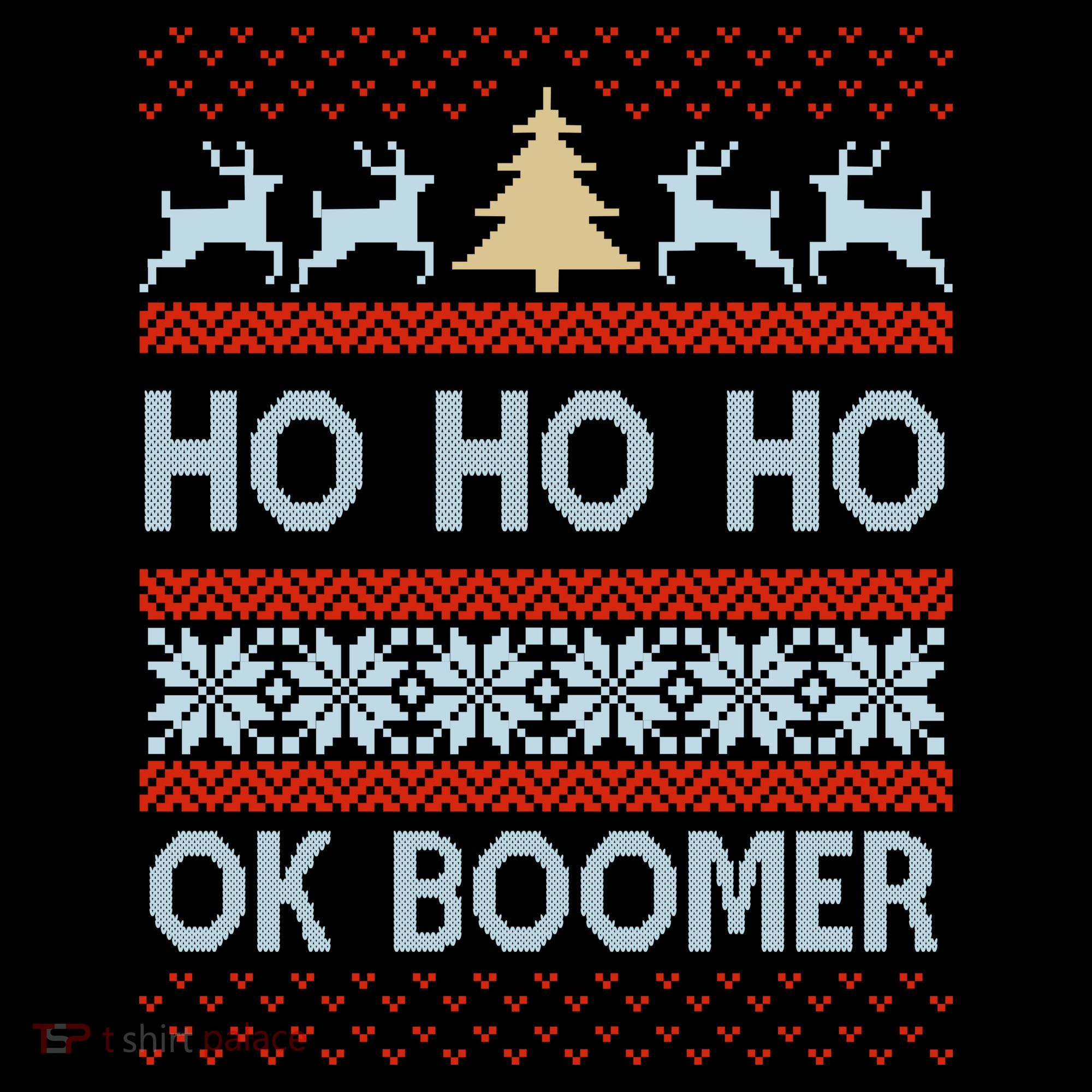 Ok Boomer Funny Ugly Christmas Sweater Ho Ho Ho  Coffee Mug