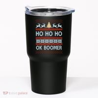 Ok Boomer Funny Ugly Christmas Sweater Ho Ho Ho  Tumbler thumb 0