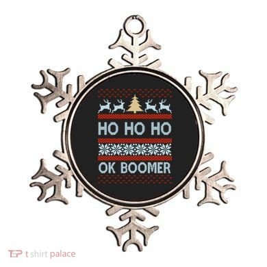 Ok Boomer Funny Ugly Christmas Sweater Ho Ho Ho  Ornament