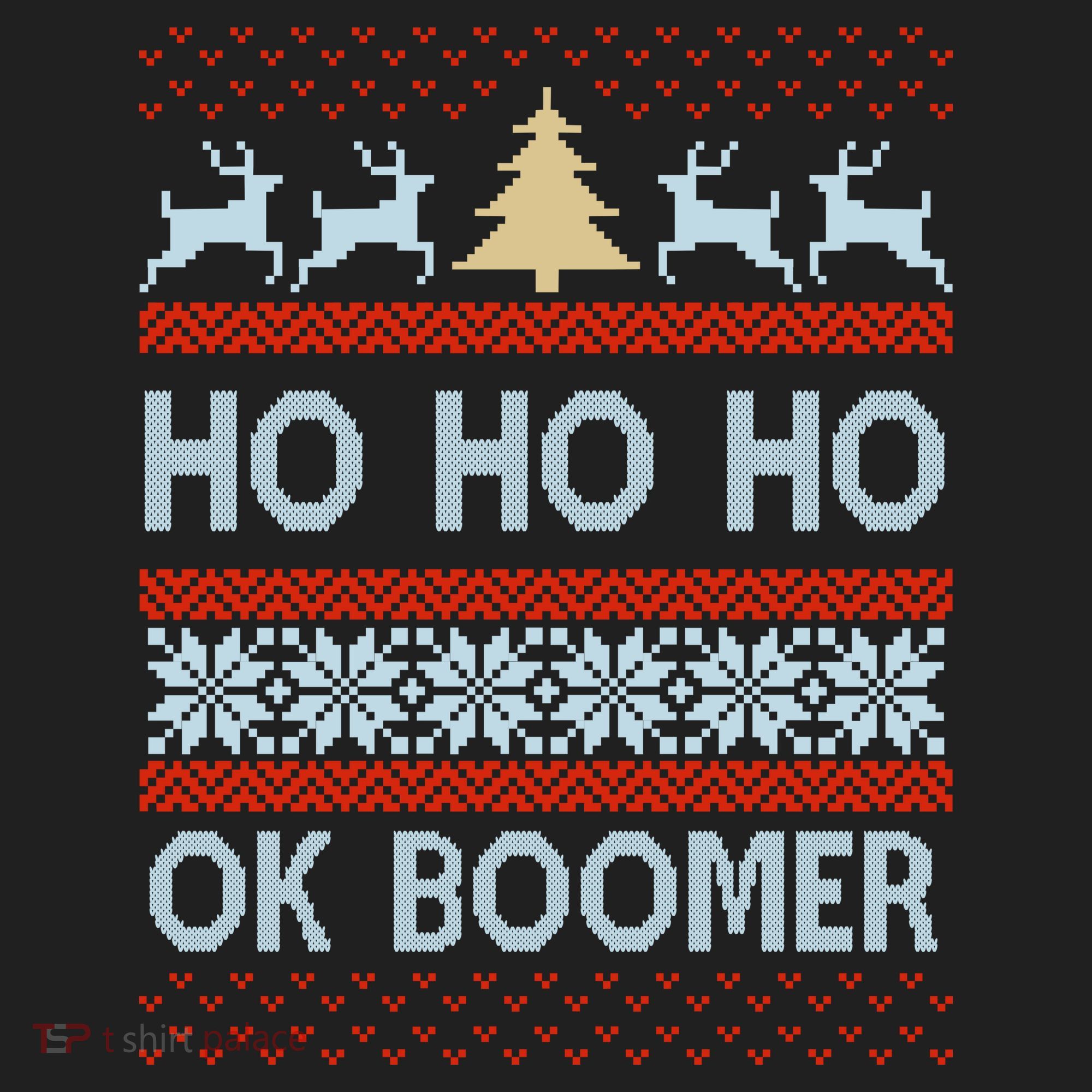 Ok Boomer Funny Ugly Christmas Sweater Ho Ho Ho  Hat