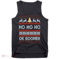 Ok Boomer Funny Ugly Christmas Sweater Ho Ho Ho  Tank Top thumb 0