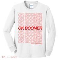 Ok Boomer Have a Terrible Day Kids Long Sleeve Shirt thumb 0