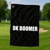 Ok Boomer Okay Gen Z Millennials Generation Golf Towel thumb 1
