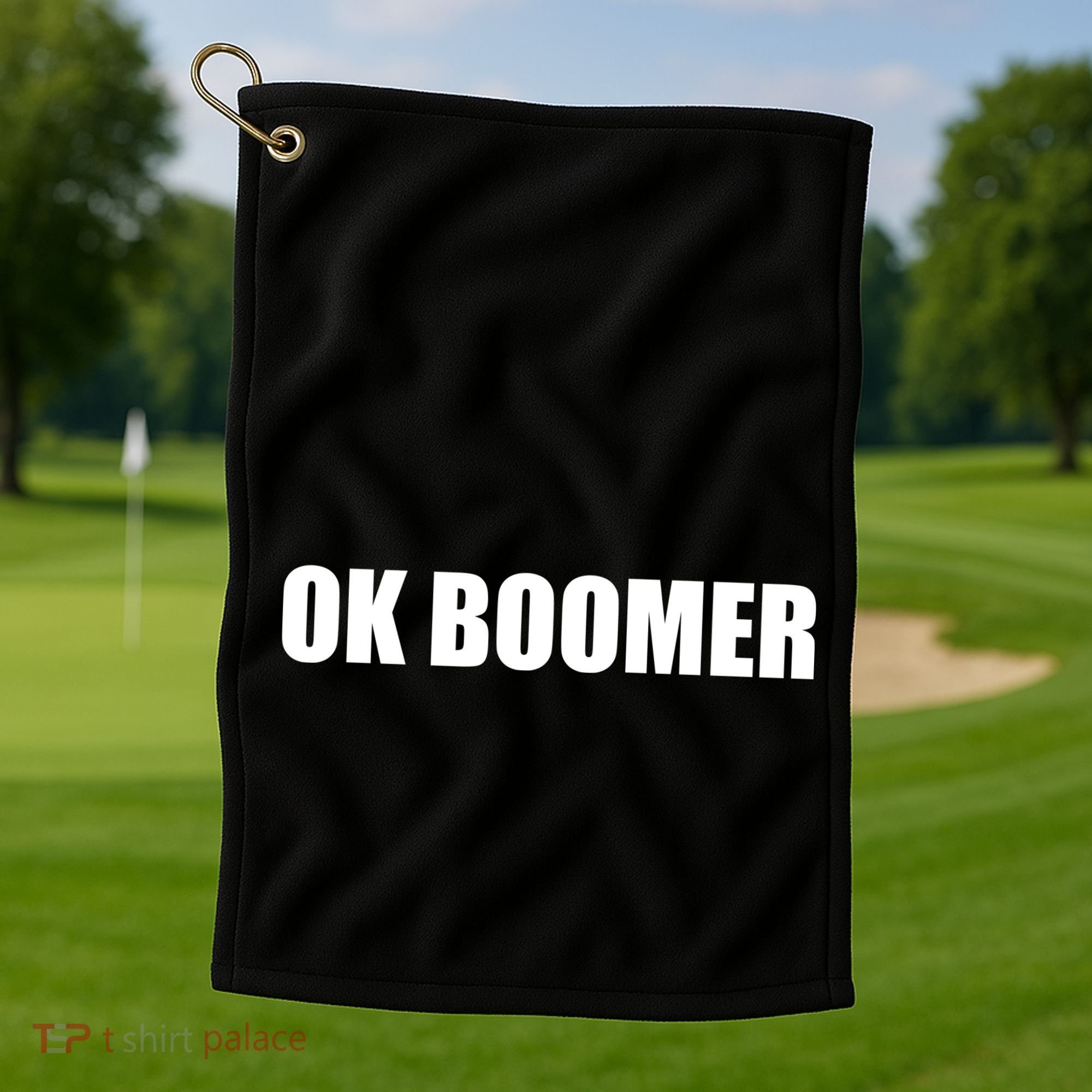 Ok Boomer Okay Gen Z Millennials Generation Golf Towel