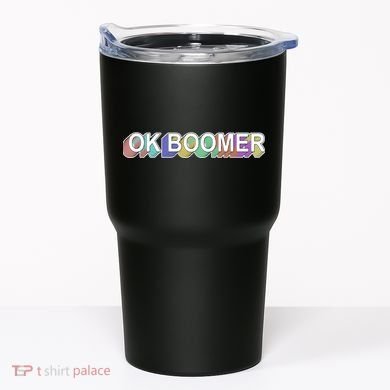 Ok Boomer Retro 80's Colors Tumbler