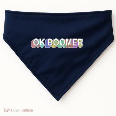 Ok Boomer Retro 80's Colors USA-Made Doggie Bandana