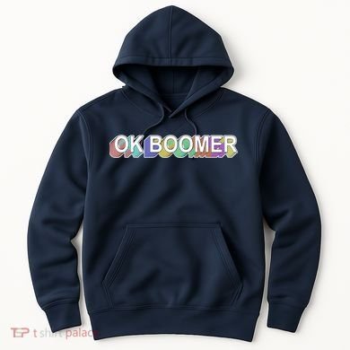 Ok Boomer Retro 80's Colors Hoodie