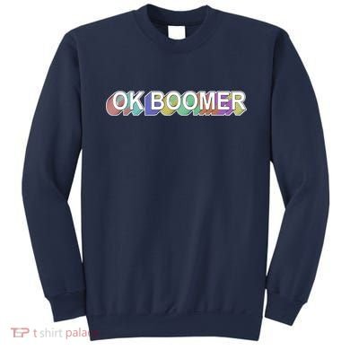 Ok Boomer Retro 80's Colors Sweatshirt