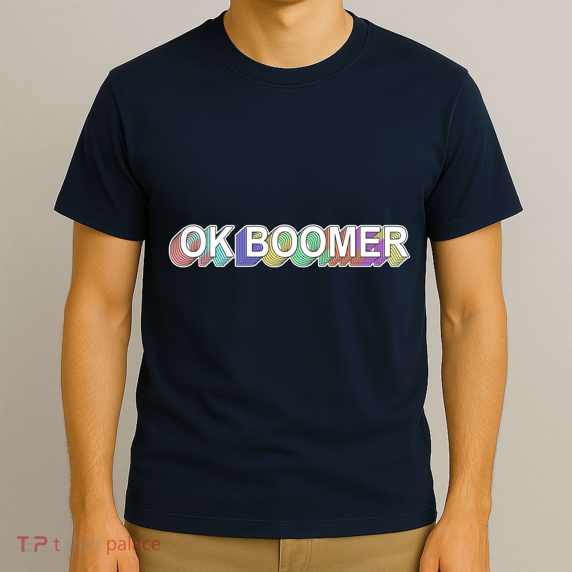 Ok Boomer Retro 80's Colors T-Shirt