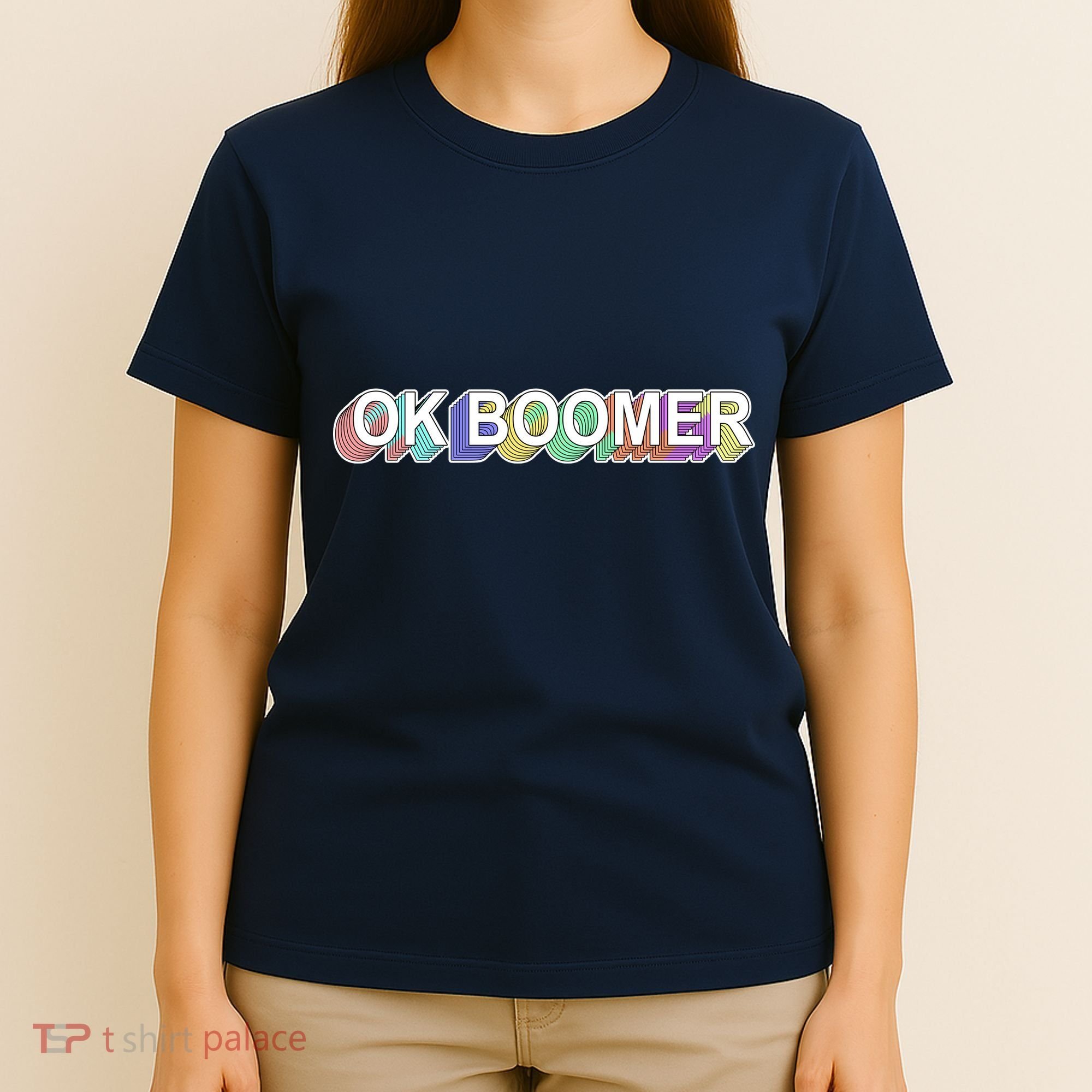 Ok Boomer Retro 80's Colors T-Shirt