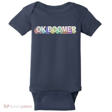 Ok Boomer Retro 80's Colors Baby Bodysuit