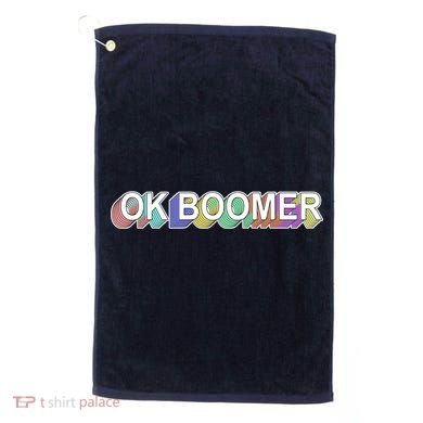 Ok Boomer Retro 80's Colors Golf Towel