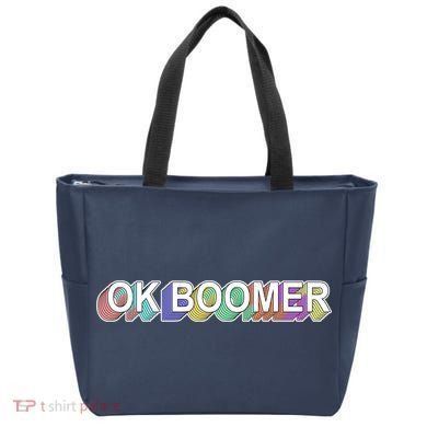 Ok Boomer Retro 80's Colors Tote Bag