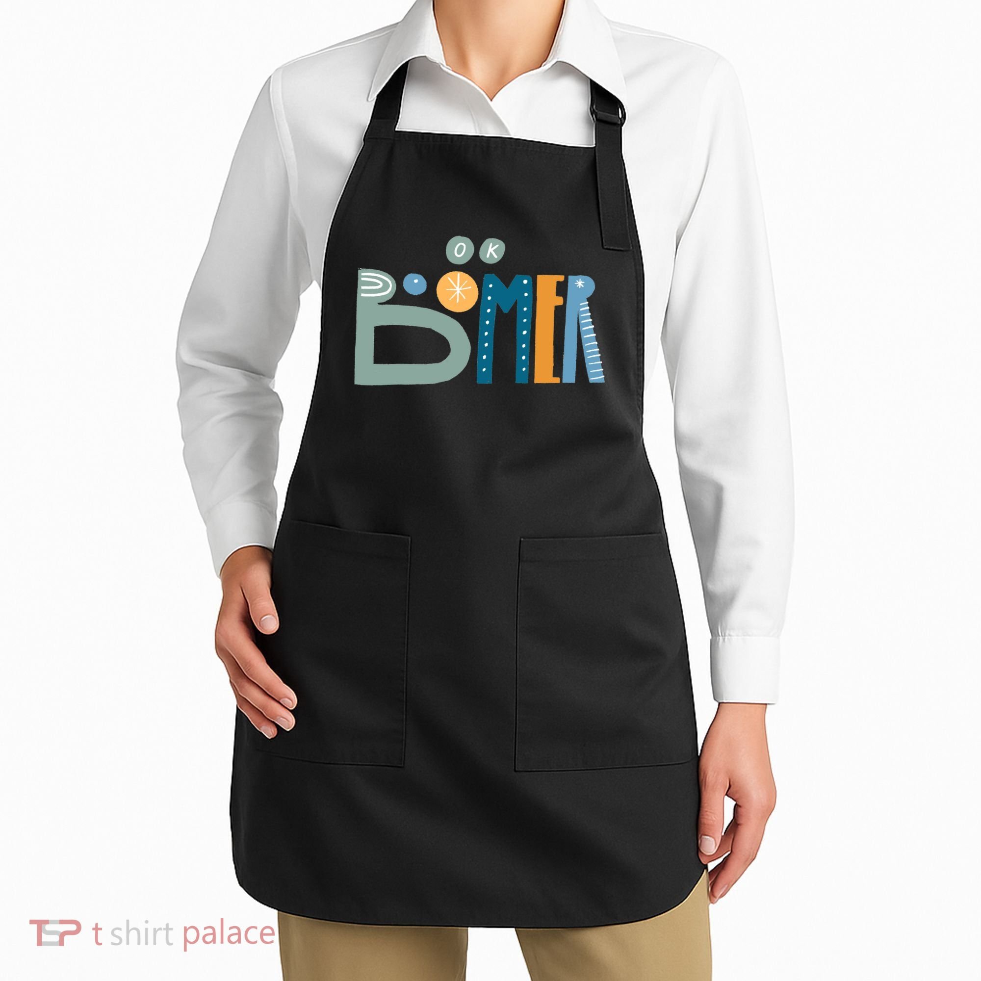 Ok Boomer Retro Style Apron