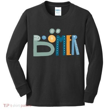 Ok Boomer Retro Style Kids Long Sleeve Shirt