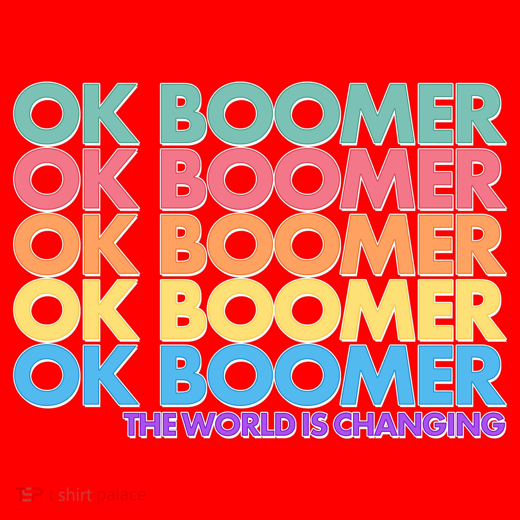 Ok Boomer The World Is Changing Santa Hat